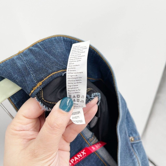 SPANX Distressed Skinny Jegging Blue Size S Denim Medium Wash Pull On Stretch‎ - Picture 7 of 11